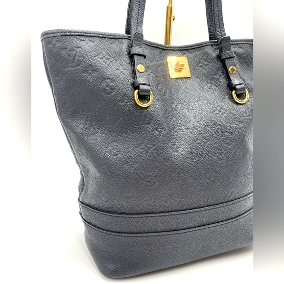Auth Louis Vuitton Navy Blue Empriente Monogram Shopper Tote Bag - Picture 15 of 16